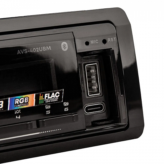 Купить ACV AVS-402UBM 1Din/мультицвет/Bluetooth/USB/TYPE-C/AUX/SD/FM/4*50 в Сургуте