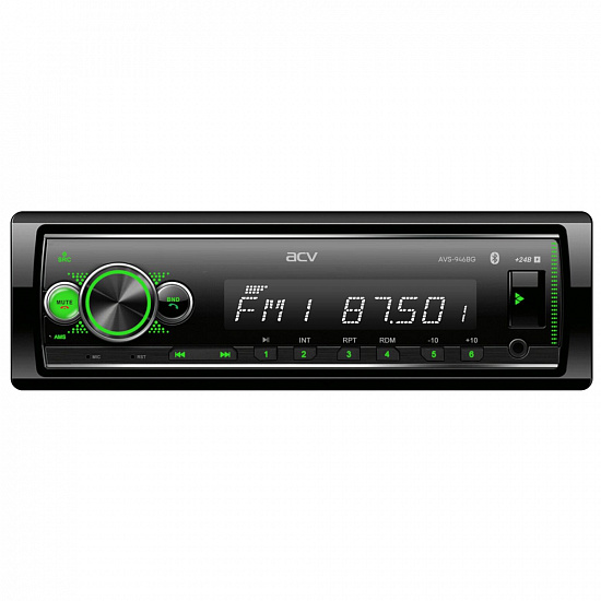 Купить ACV AVS-946BG 1din 24V/зеленая/BT/USB/AUX/SD/FM/MP3 4*45 в Сургуте