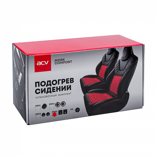 Купить ACV HS-04 Подогрев сидений на 2 места квадратные кнопки, 3 режима, интеллектуальный блок упрвления в Сургуте